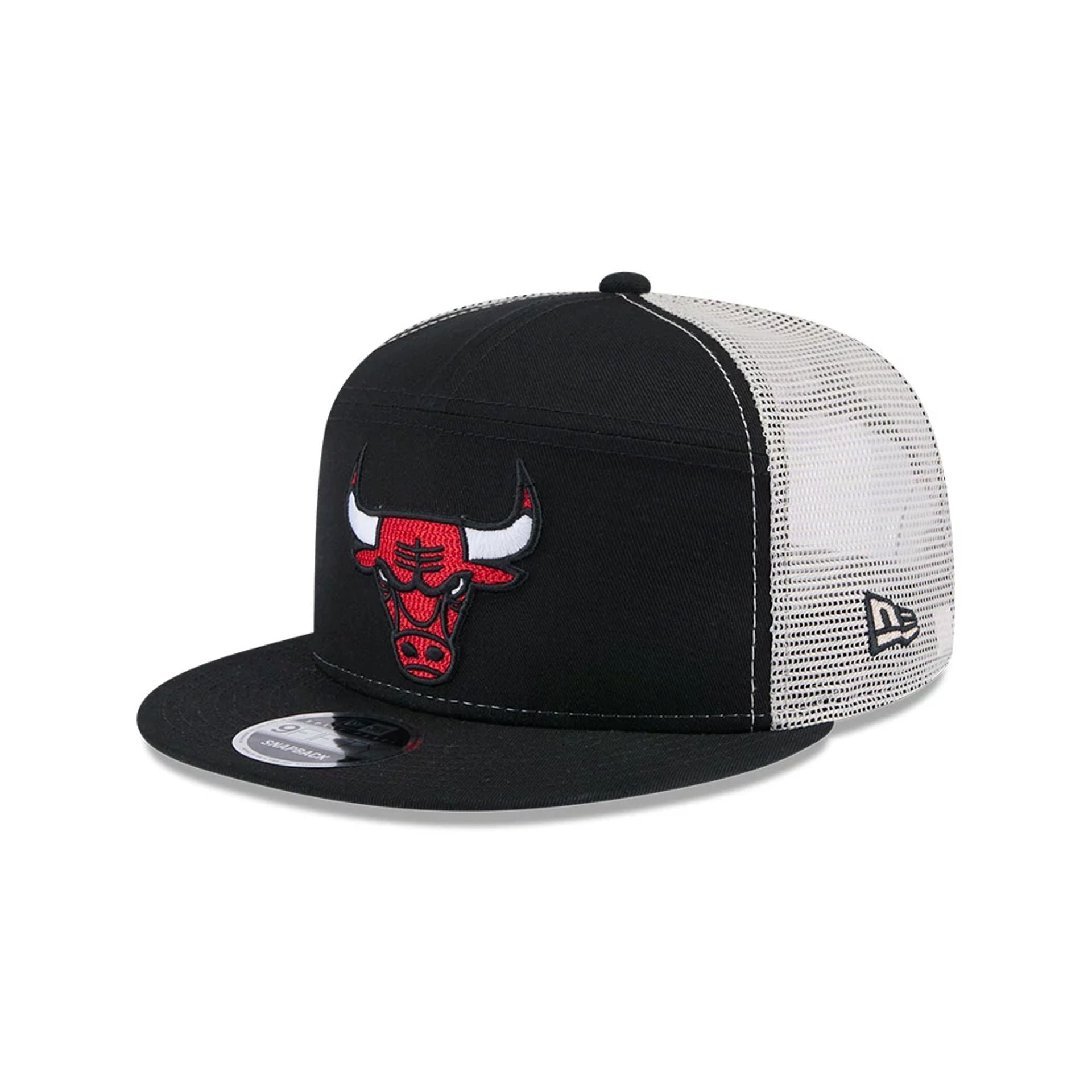 This is a Chicago Bulls NBA All Star Game 2025 Fan Pack Black 9FIFTY Split Panel Snapback Cap 1