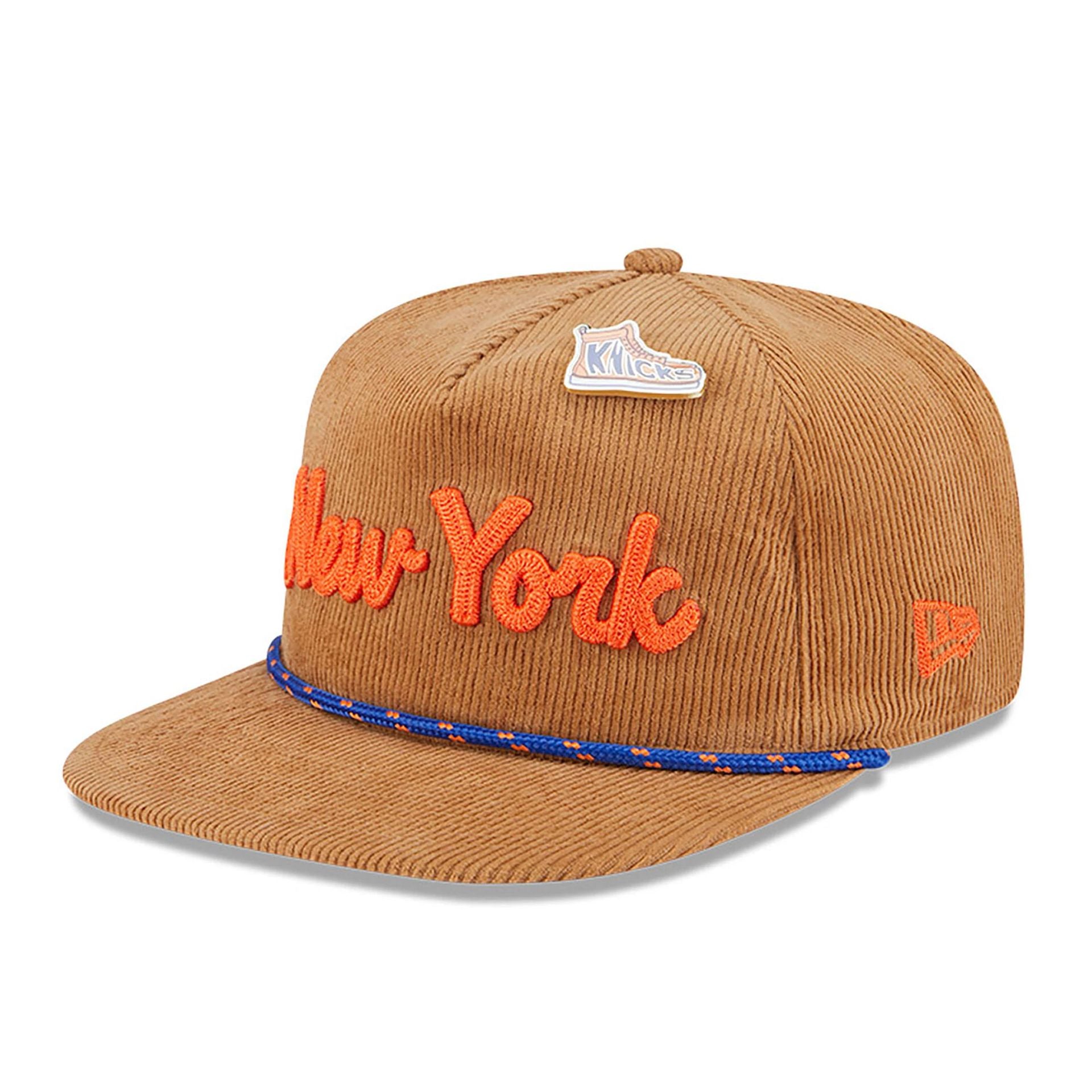 This is a New York Knicks NBA All Star Game 2025 Fan Pack Beige Golfer Adjustable Cap 1