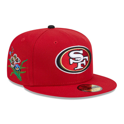 This is a San Francisco 49ers FELT x NFL Red 59FIFTY Fitted Cap 4