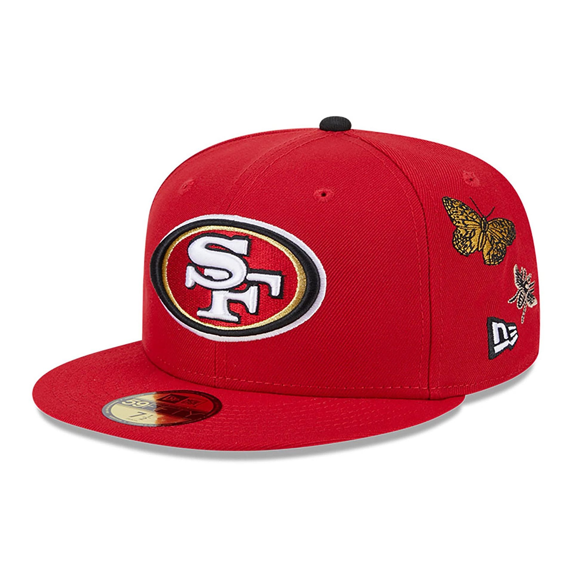 This is a San Francisco 49ers FELT x NFL Red 59FIFTY Fitted Cap 1