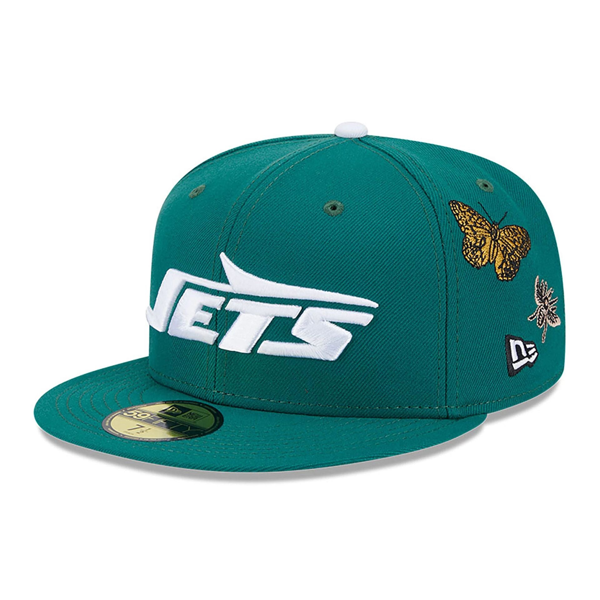 This is a New York Jets FELT x NFL Green 59FIFTY Fitted Cap 1