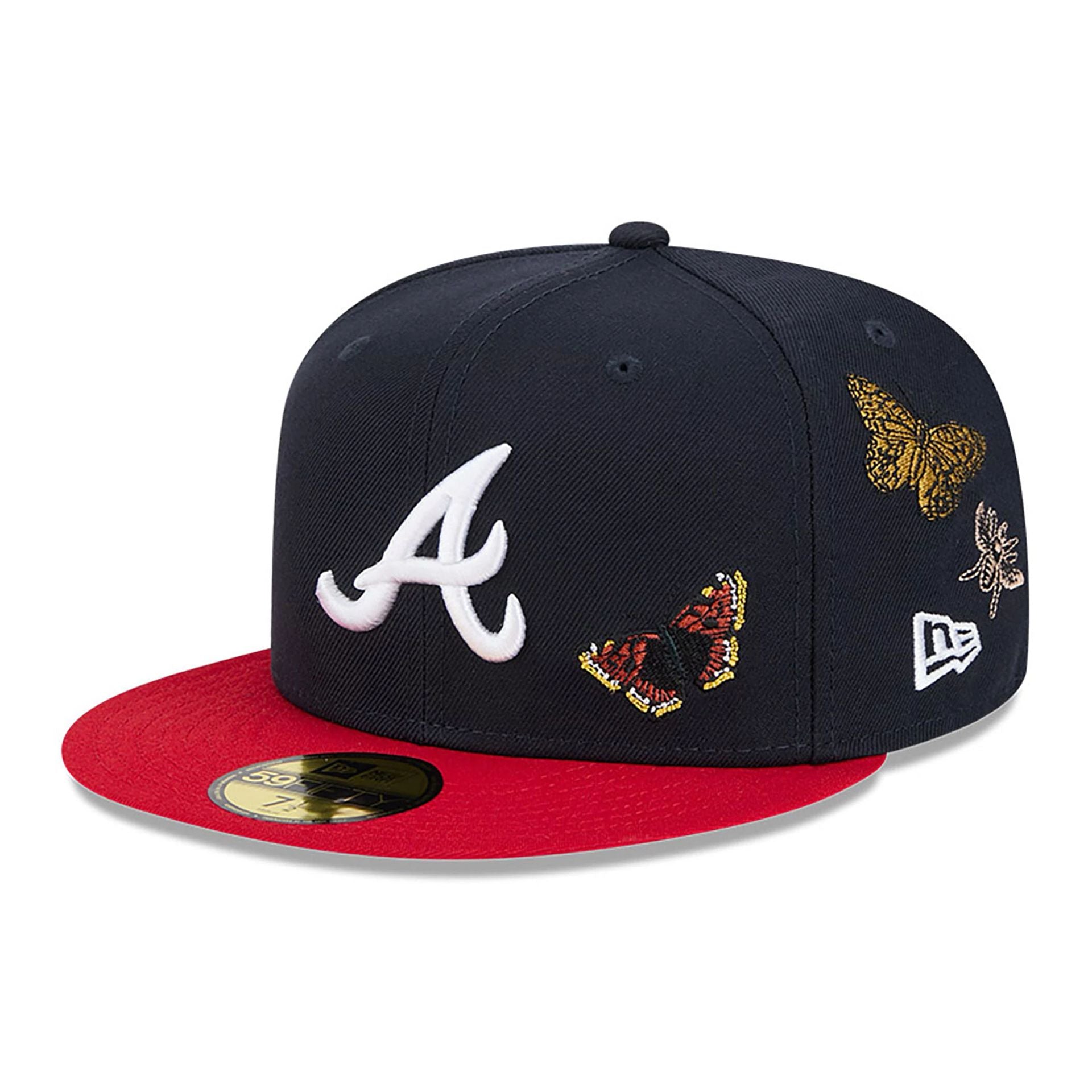 This is a Atlanta Braves Felt x MLB Navy 59FIFTY Fitted Cap 1