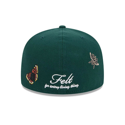 This is a Oakland Athletics FELT x MLB Dark Green 59FIFTY Fitted Cap 5