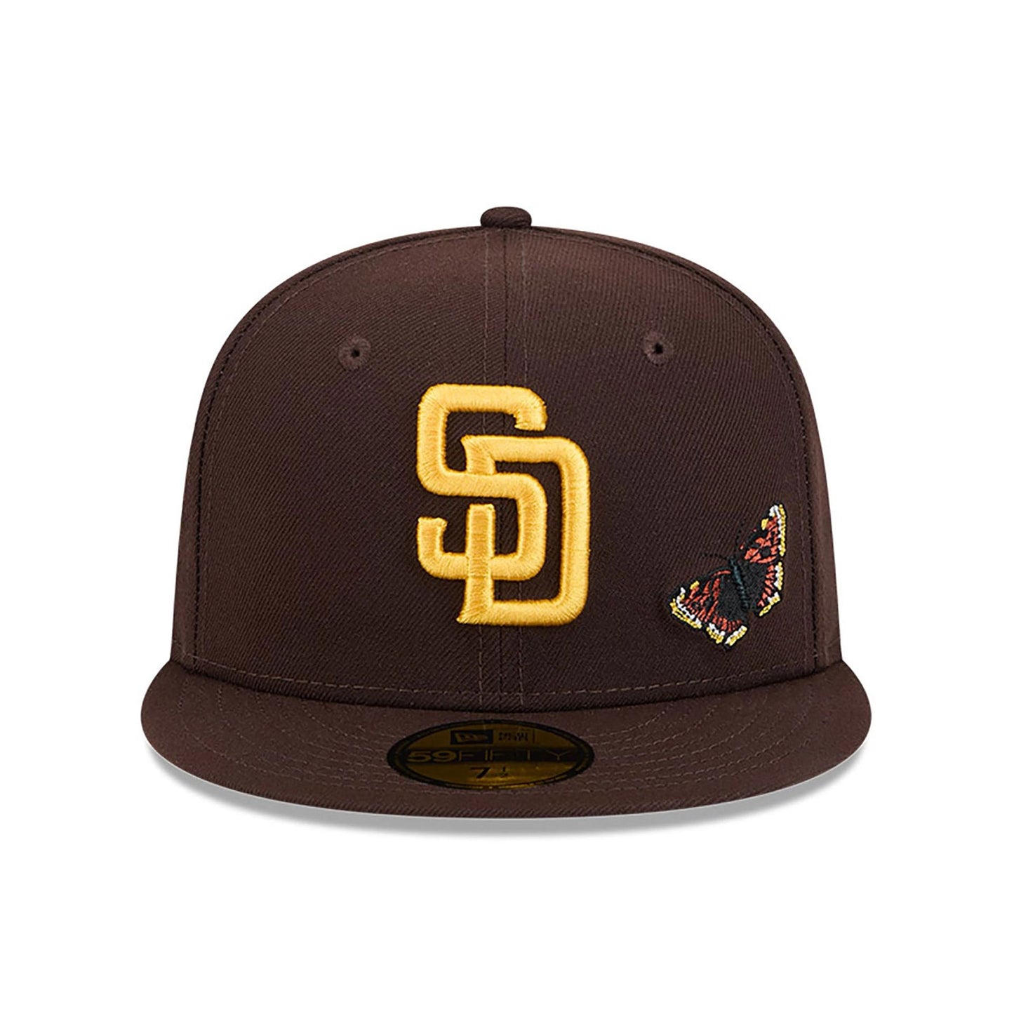 This is a San Diego Padres FELT x MLB Dark Brown 59FIFTY Fitted Cap 3