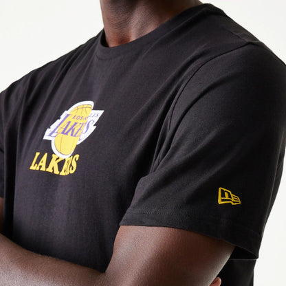 The Male model is wearing LA Lakers NBA Black T-Shirt 4