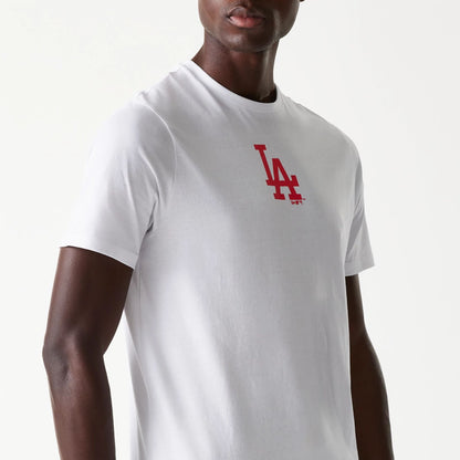 The Male model is wearing LA Dodgers MLB White T-Shirt 3