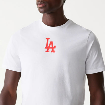 The Male model is wearing LA Dodgers MLB White T-Shirt 4