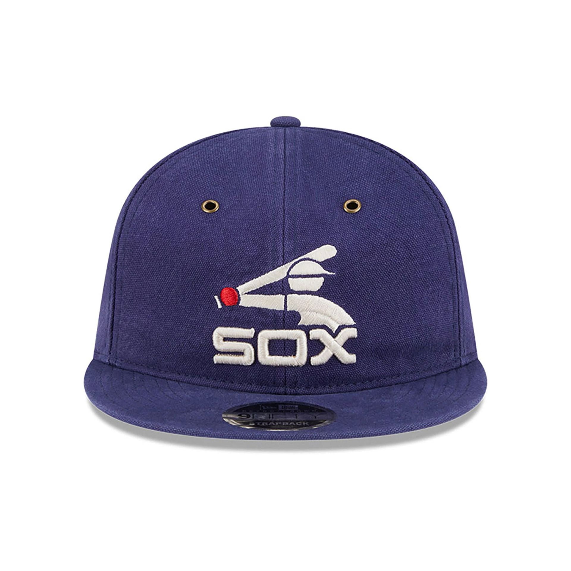 This is a Chicago White Sox Cotton Canvas Purple Retro Crown 9FIFTY Snapback Cap 3