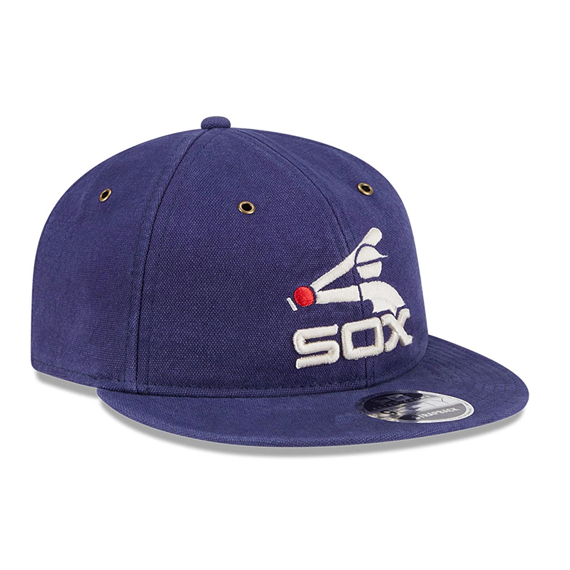 This is a Chicago White Sox Cotton Canvas Purple Retro Crown 9FIFTY Snapback Cap 4