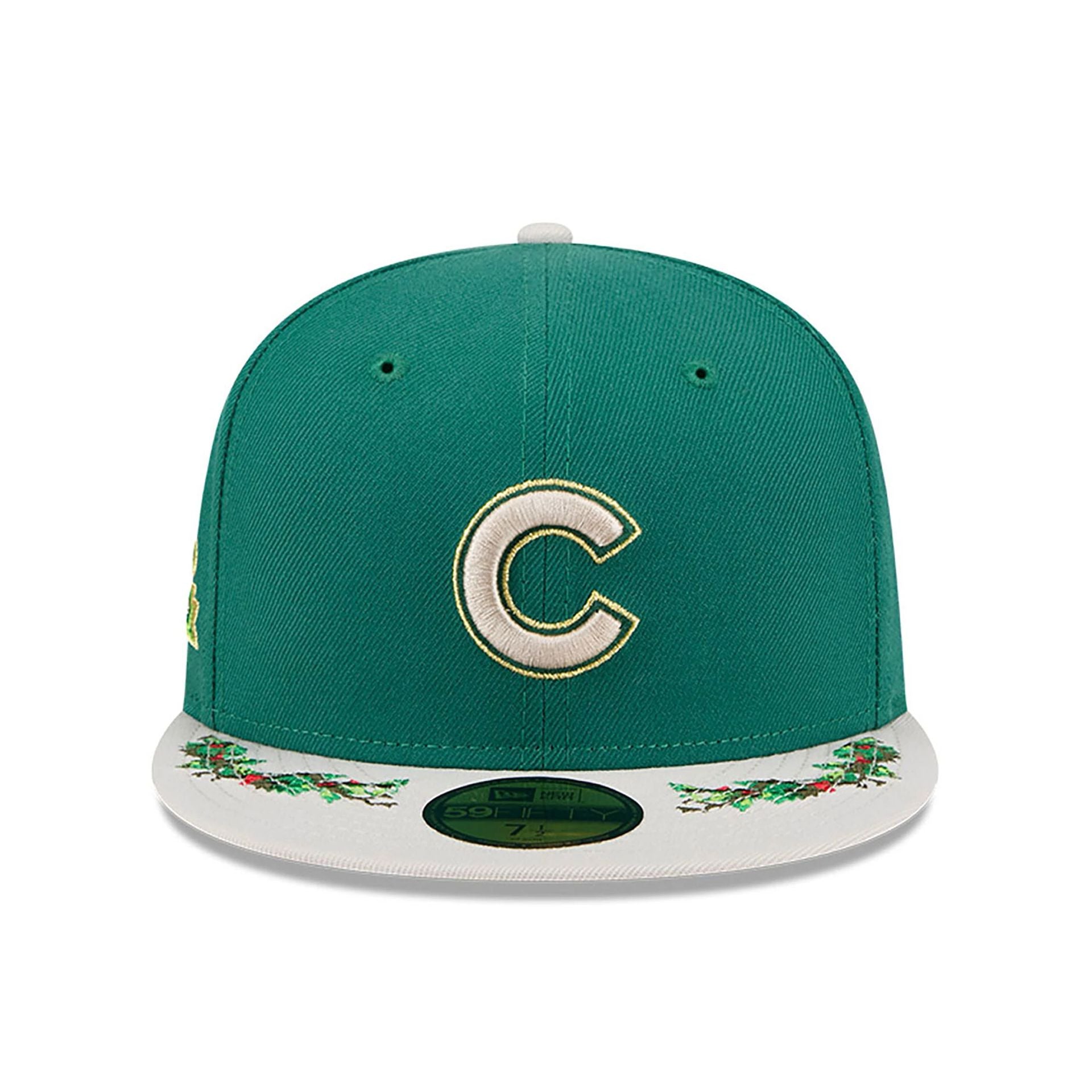 This is a Chicago Cubs Novelty Holly Green 59FIFTY Fitted Cap 3