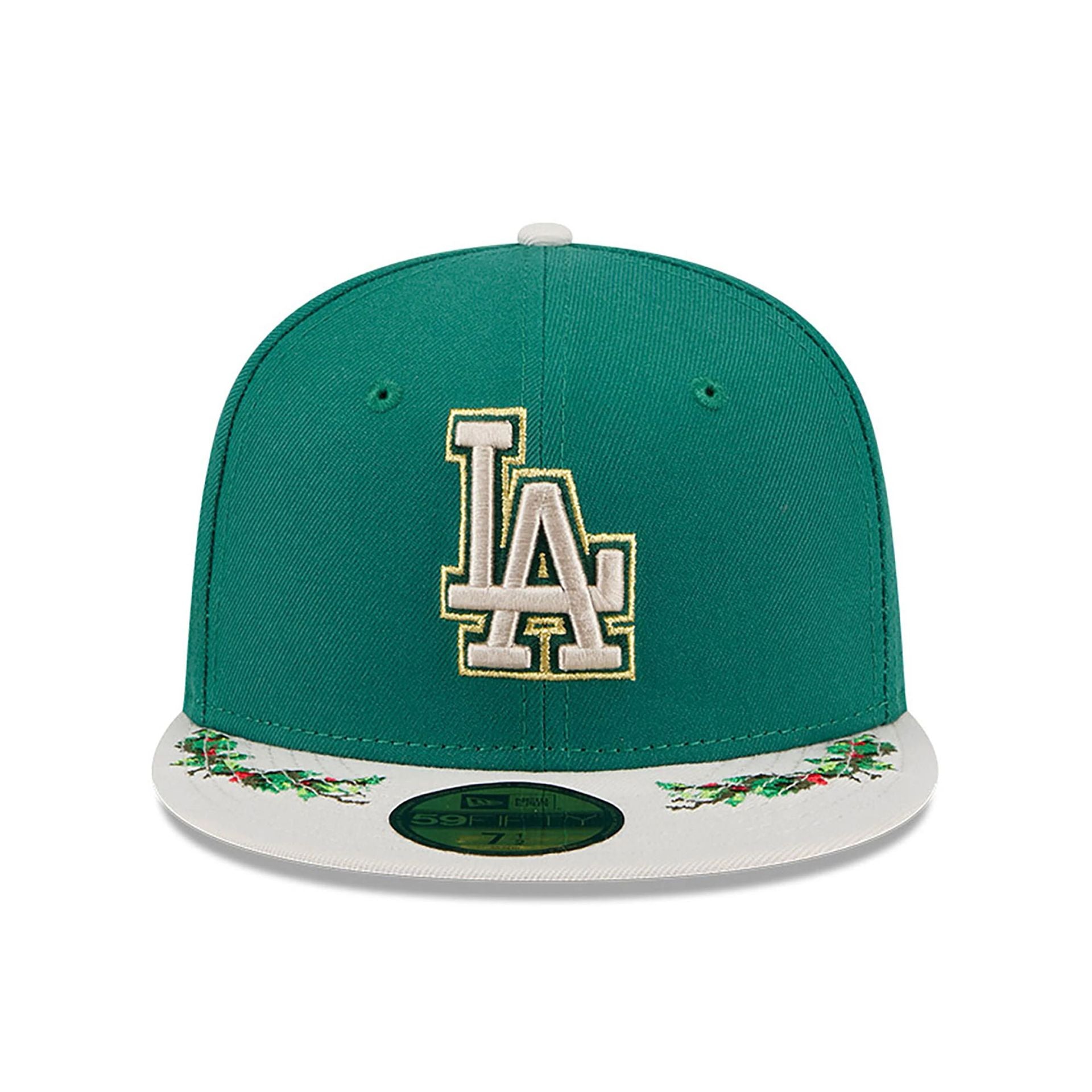 This is a LA Dodgers Novelty Holly Green 59FIFTY Fitted Cap 4