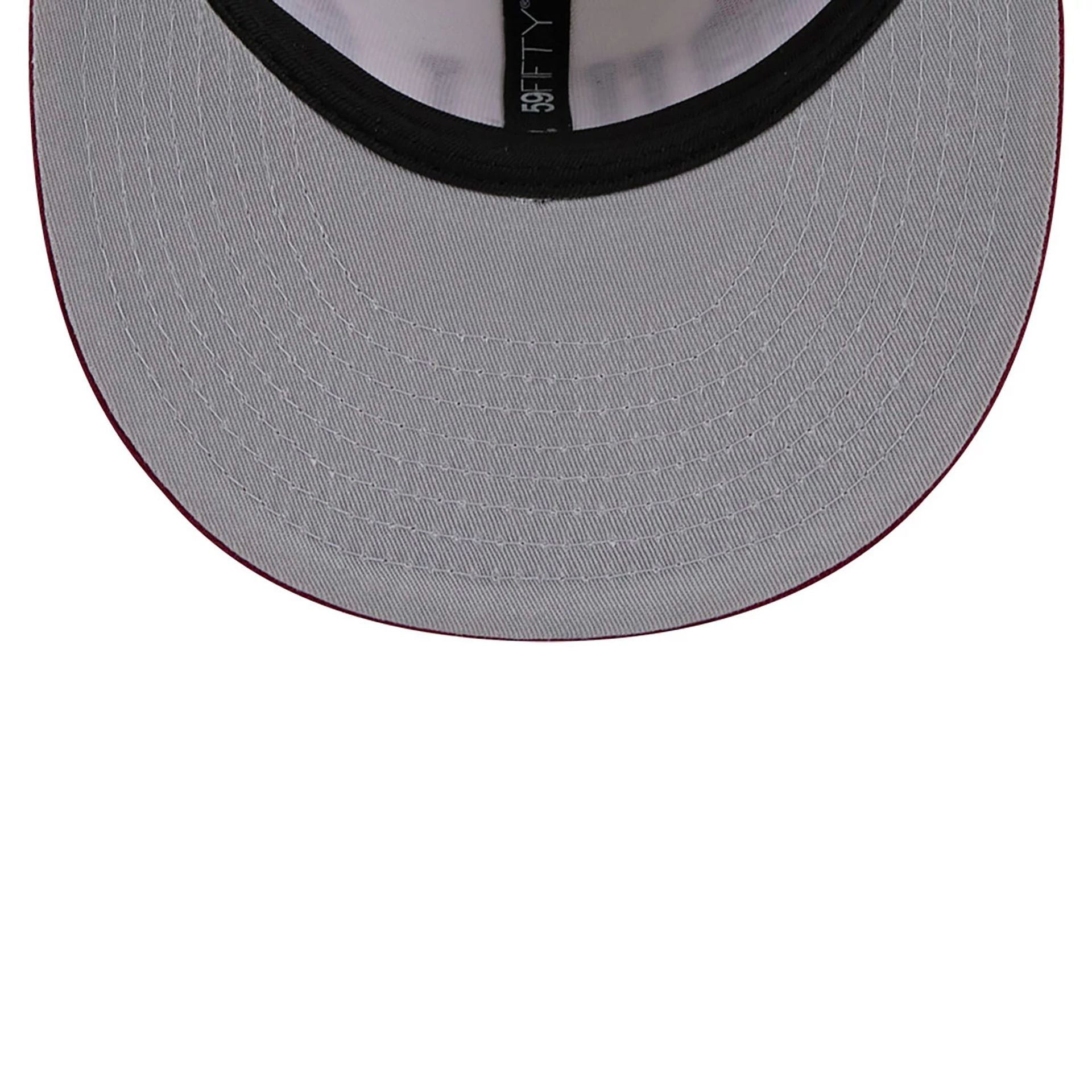 This is a Chicago Bulls Novelty Stitch White 59FIFTY Fitted Cap 2