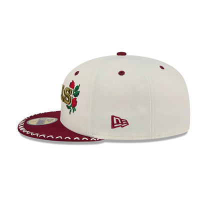 This is a Buffalo Bills Novelty Stitch White 59FIFTY Fitted Cap 7