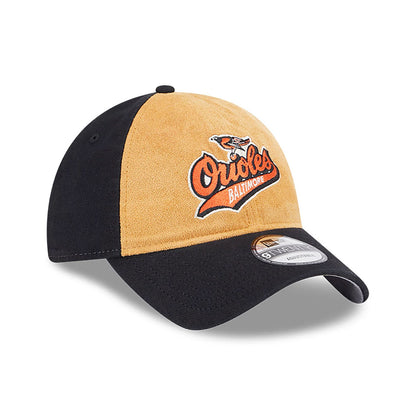 This is a Baltimore Orioles Tan Texture Black 9TWENTY Adjustable Cap 4