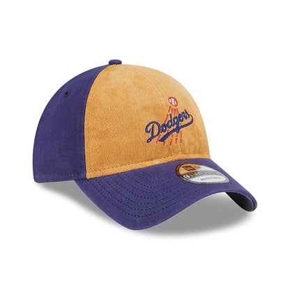 This is a LA Dodgers Tan Texture Dark Blue 9TWENTY Adjustable Cap 4