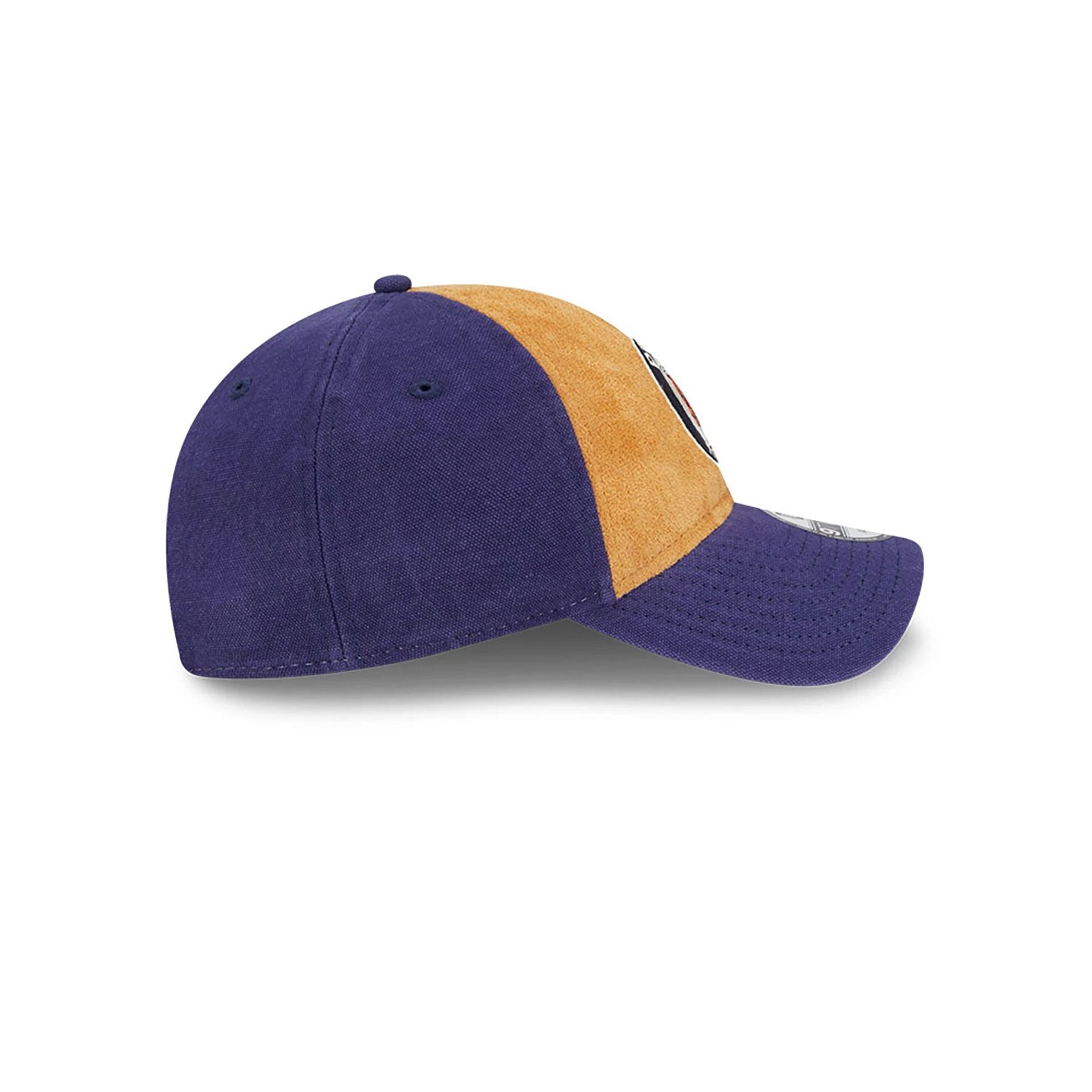 This is a Detroit Tigers Tan Texture Purple 9TWENTY Adjustable Cap 6