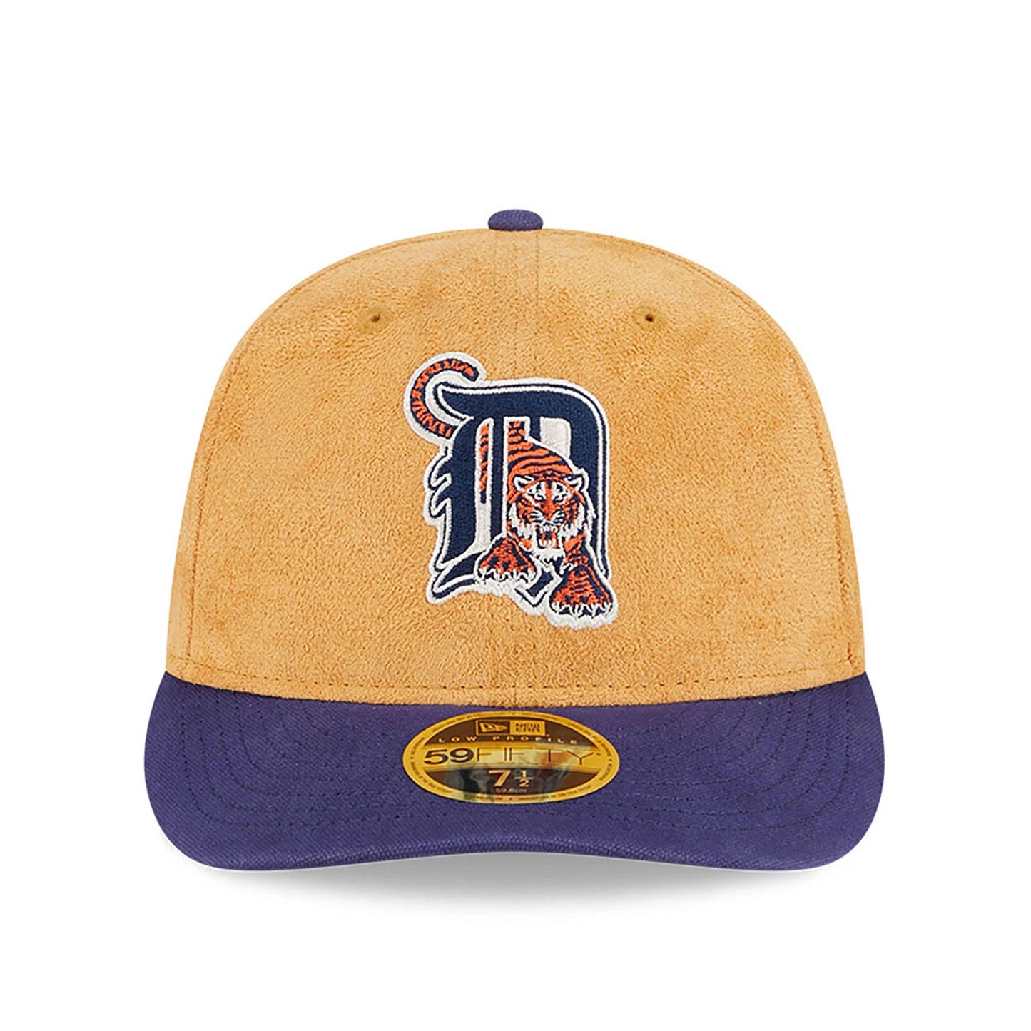 This is a Detroit Tigers Tan Texture Beige Low Profile 59FIFTY Fitted Cap 3