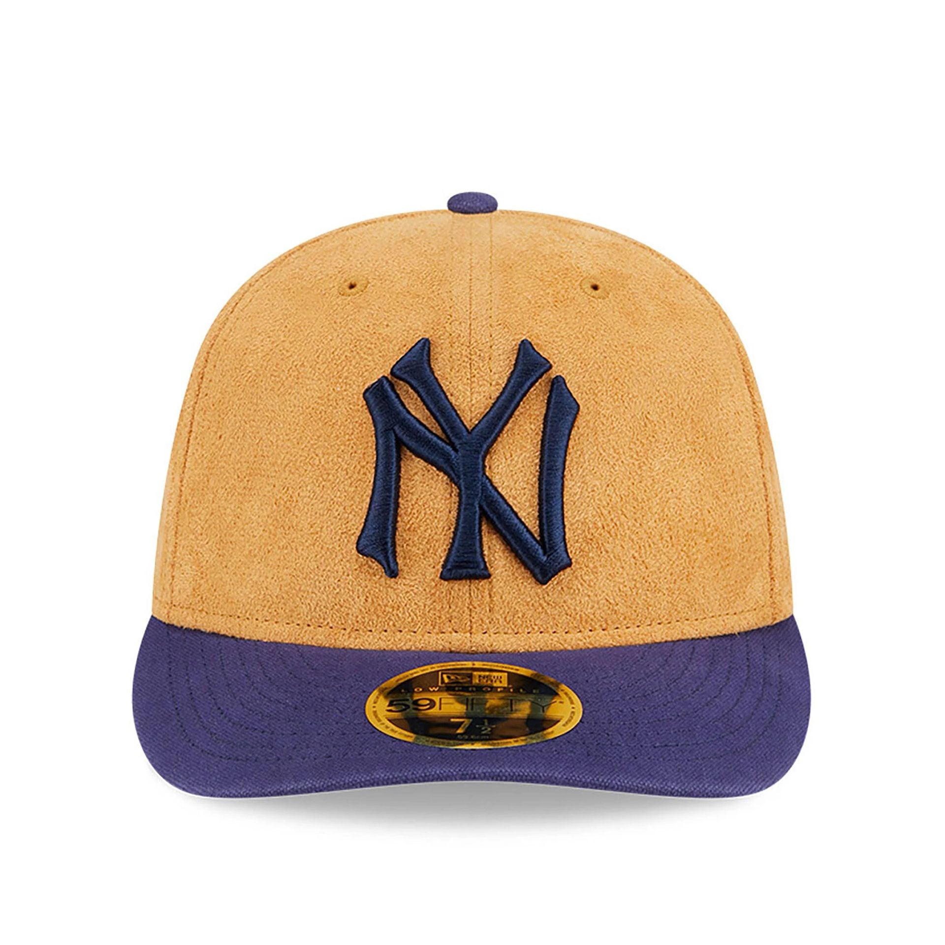 This is a New York Yankees Tan Texture Beige Low Profile 59FIFTY Fitted Cap 3