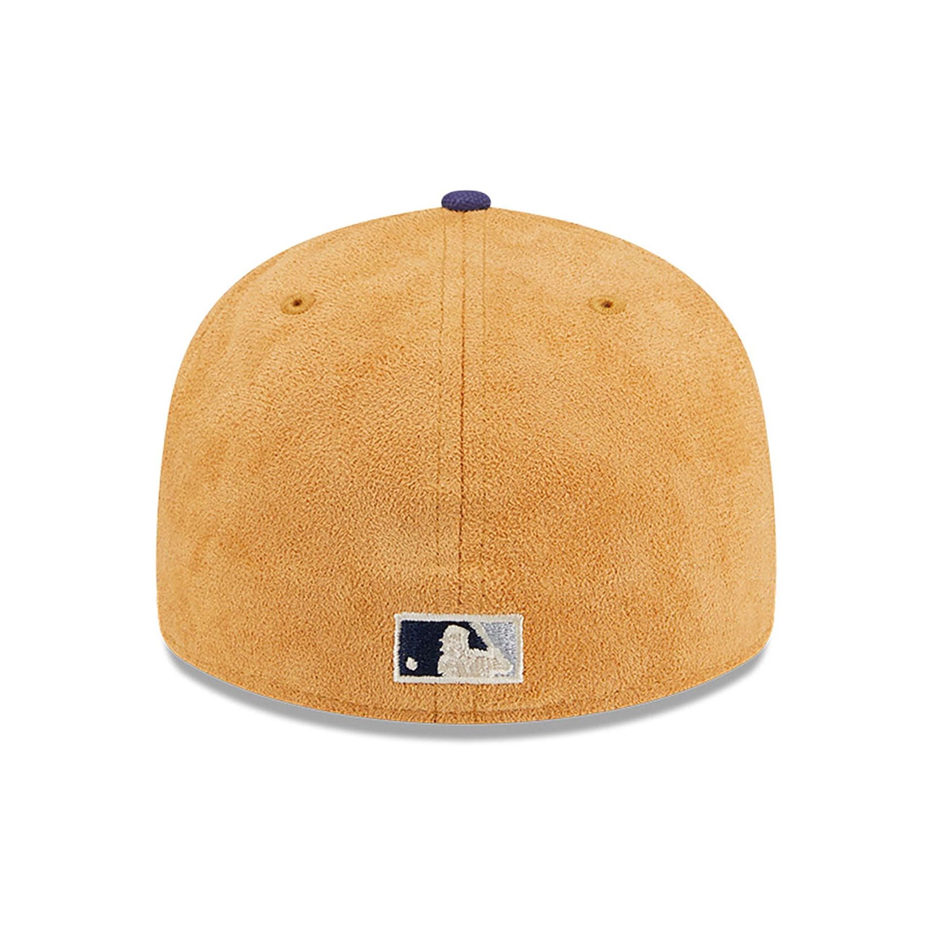 This is a New York Yankees Tan Texture Beige Low Profile 59FIFTY Fitted Cap 5