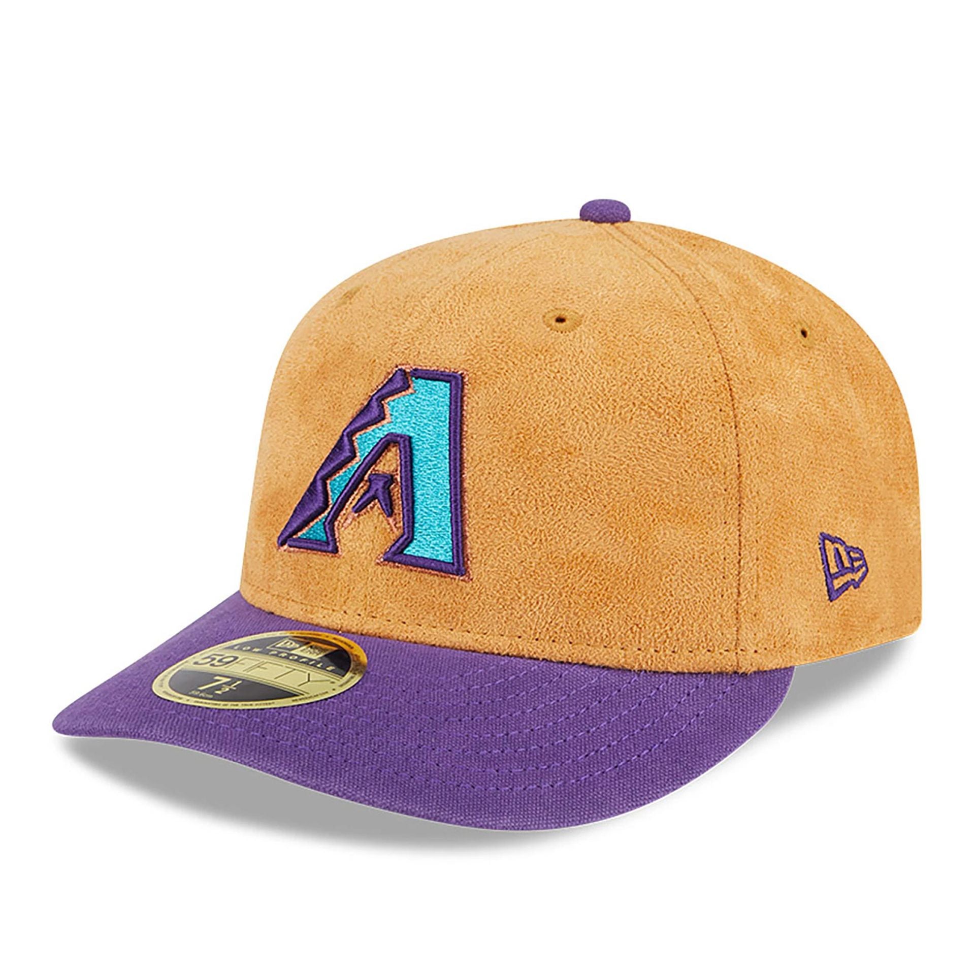 This is a Arizona Diamondbacks Tan Texture Beige Low Profile 59FIFTY Fitted Cap 1