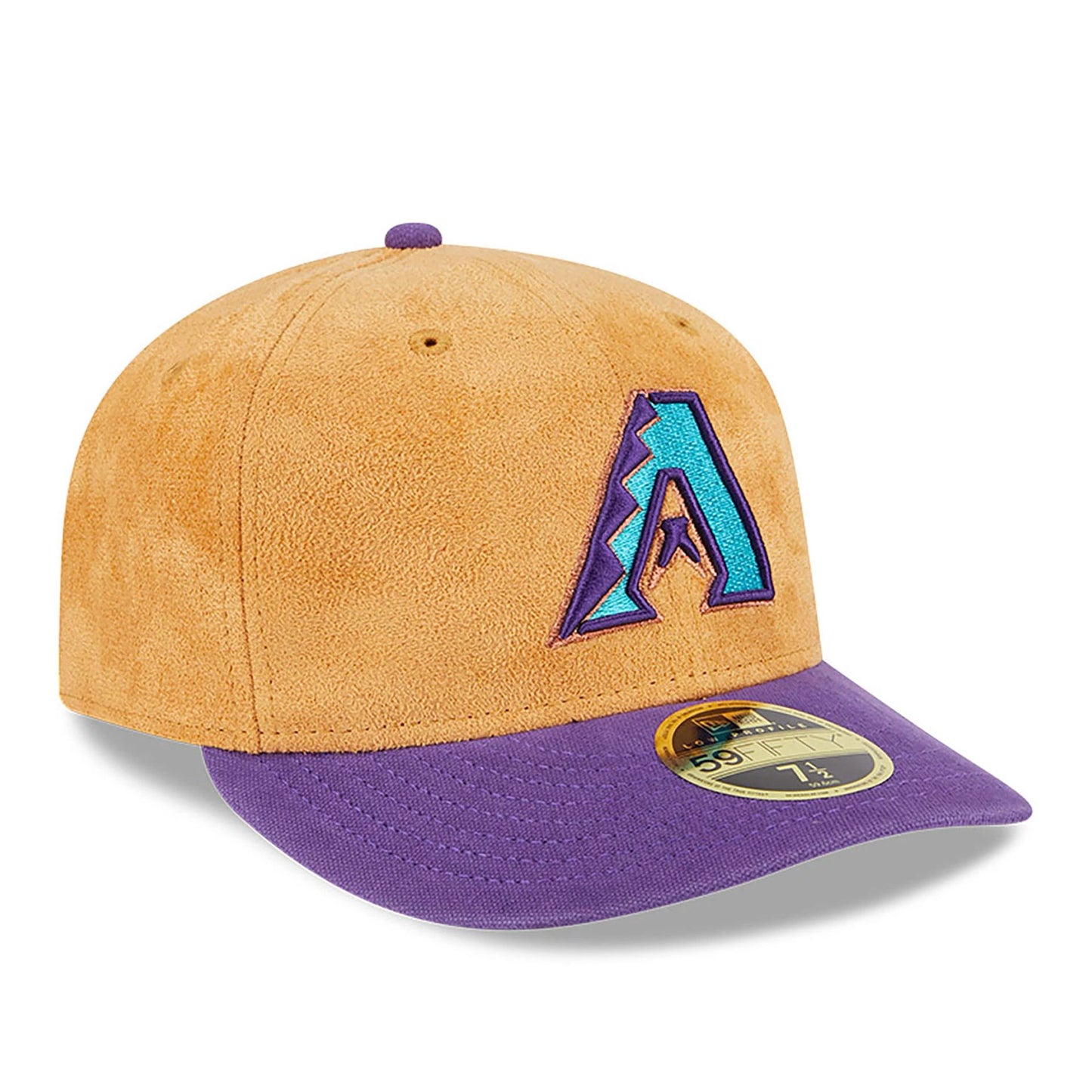 This is a Arizona Diamondbacks Tan Texture Beige Low Profile 59FIFTY Fitted Cap 4