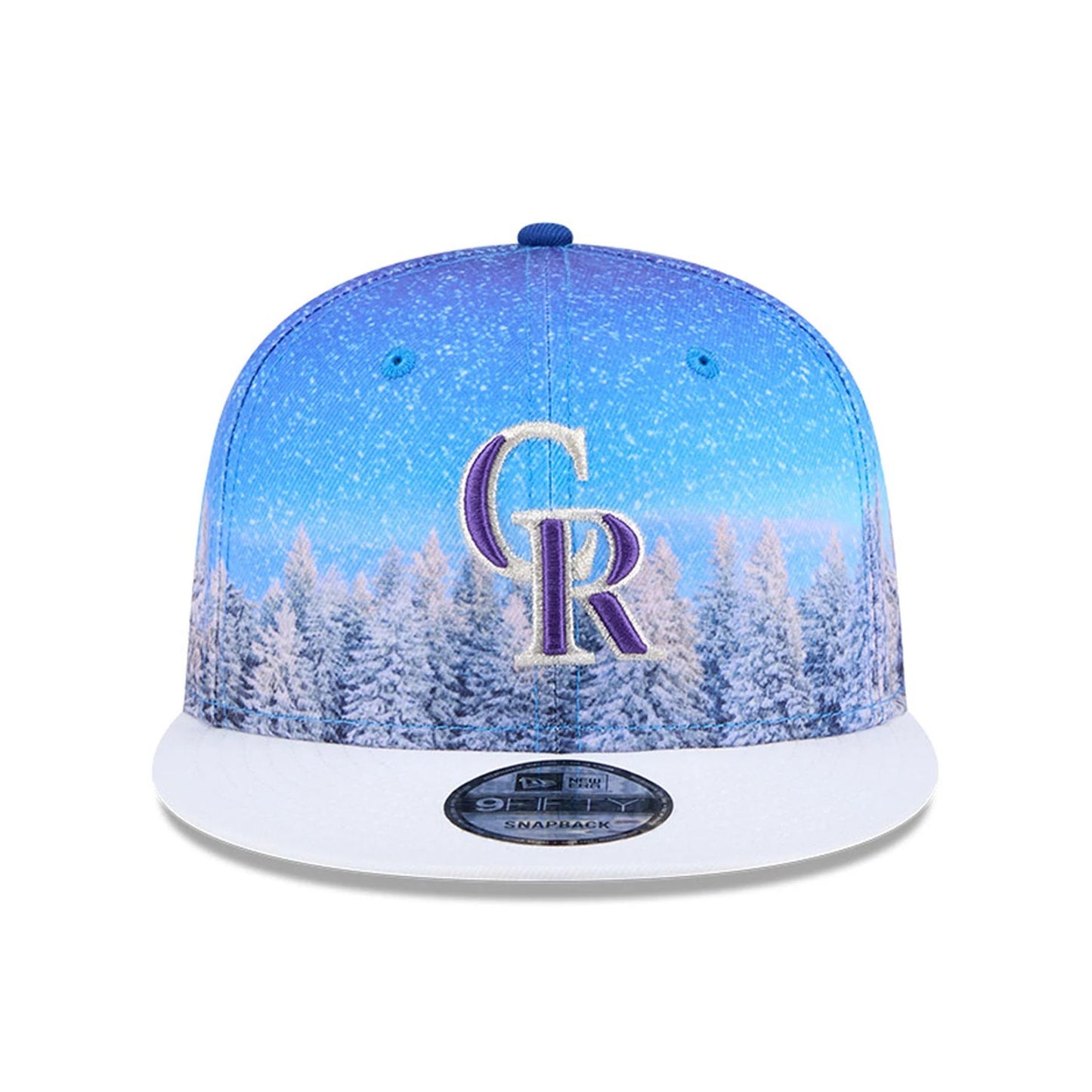 This is a Colorado Rockies Winter Photoreal Blue 9FIFTY Snapback Cap 3