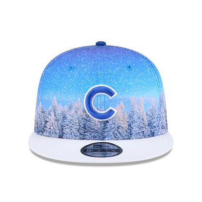 This is a Chicago Cubs Winter Photoreal Blue 9FIFTY Snapback Cap 3