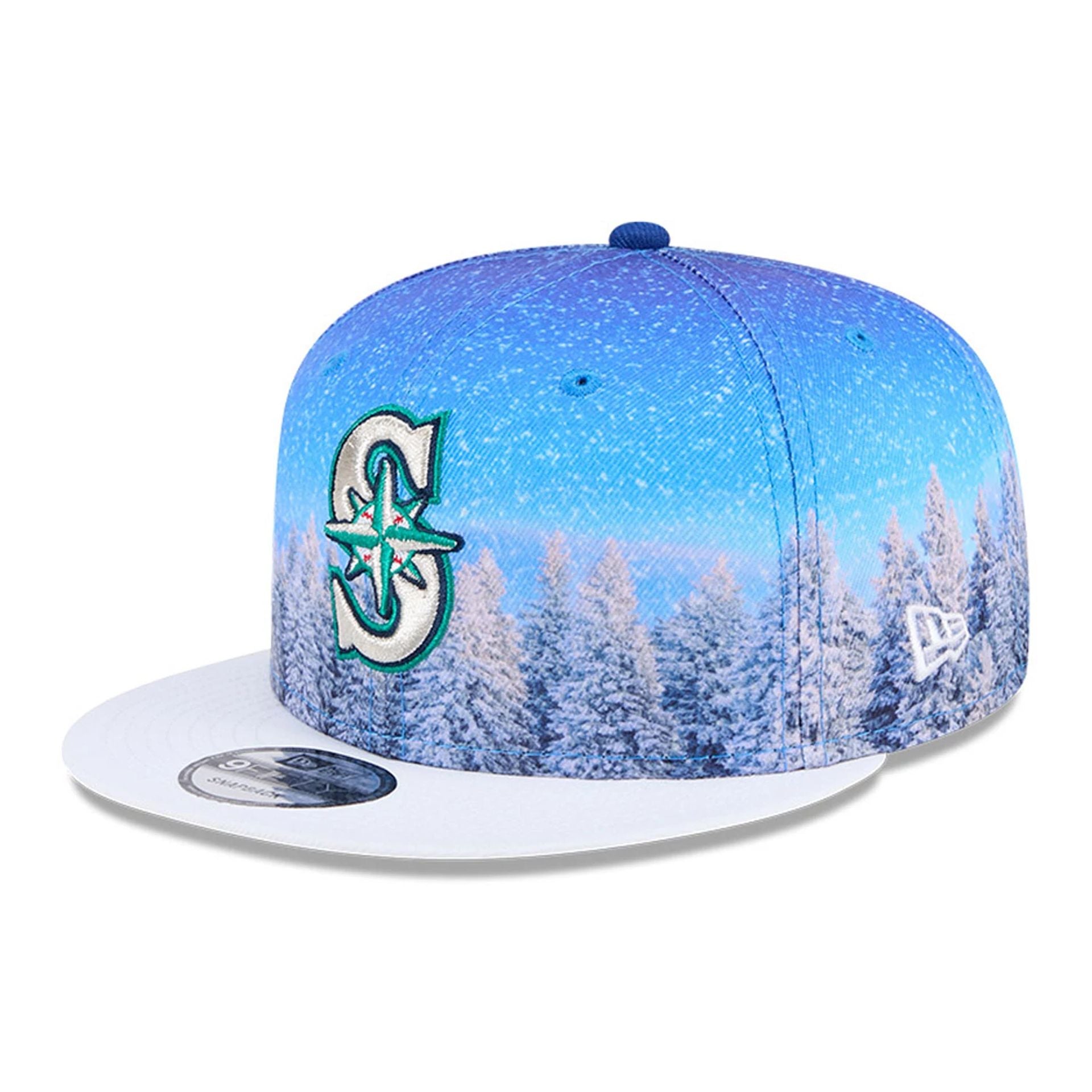 This is a Seattle Mariners Winter Photoreal Blue 9FIFTY Snapback Cap 1