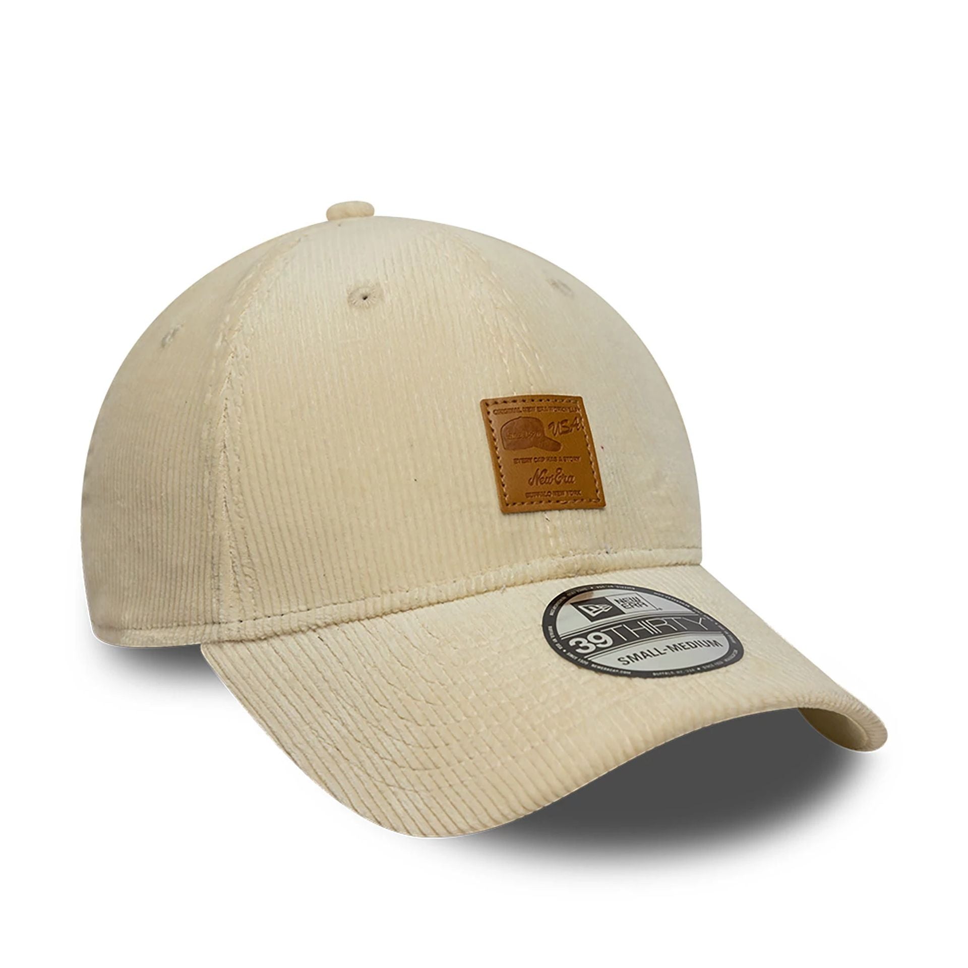 This is a New Era Cord Patch Cream 39THIRTY Stretch-Fit Cap 3