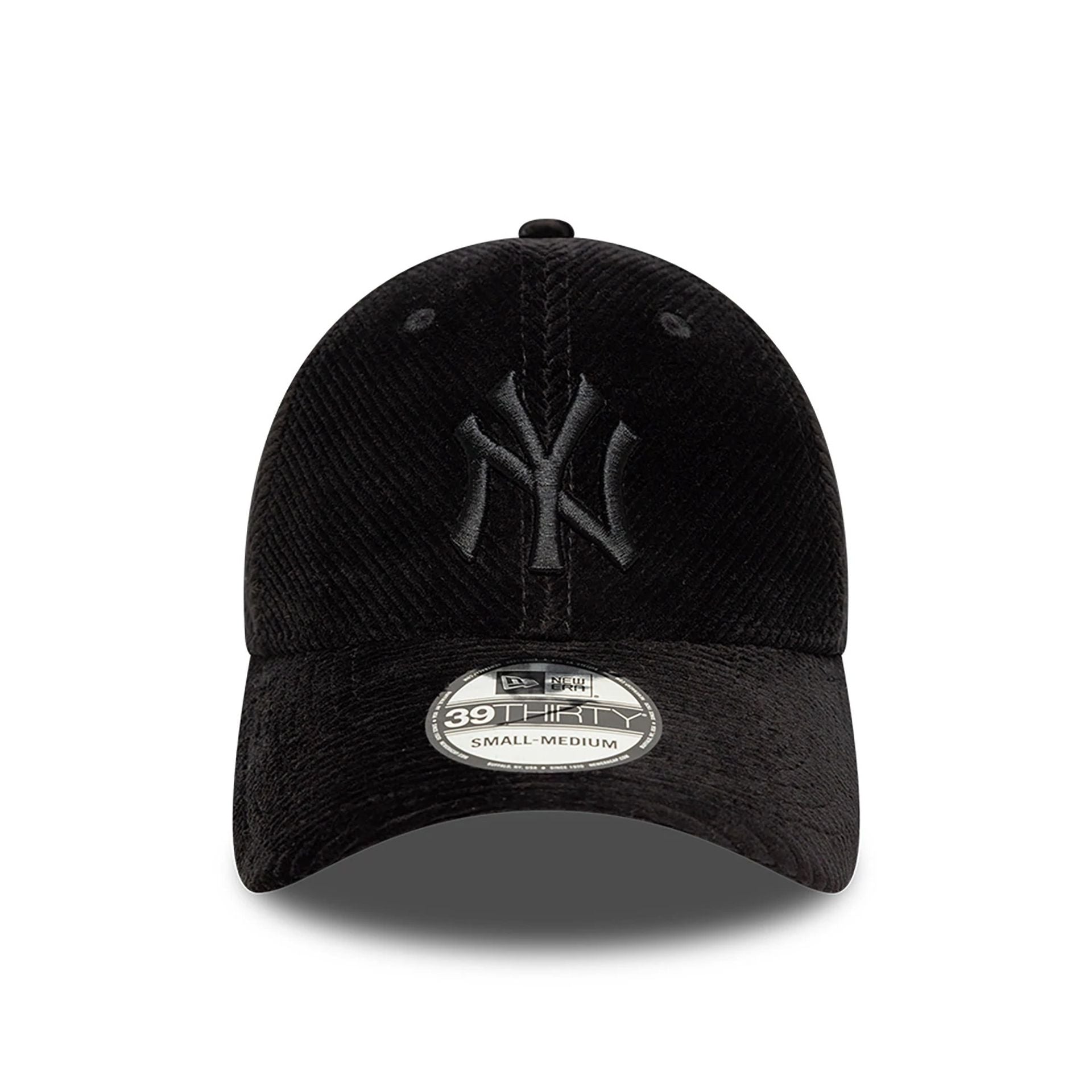 This is a New York Yankees MLB Cord Black 39THIRTY Stretch Fit Cap 2