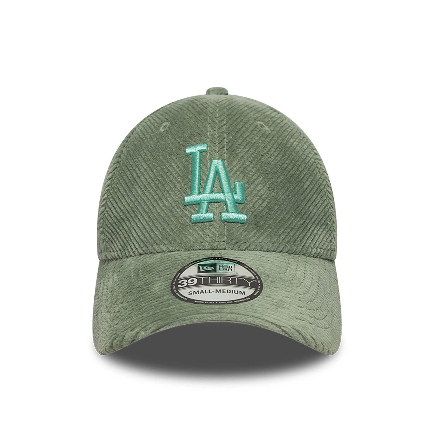 This is a LA Dodgers MLB Cord Pastel Green 39THIRTY Stretch Fit Cap 2