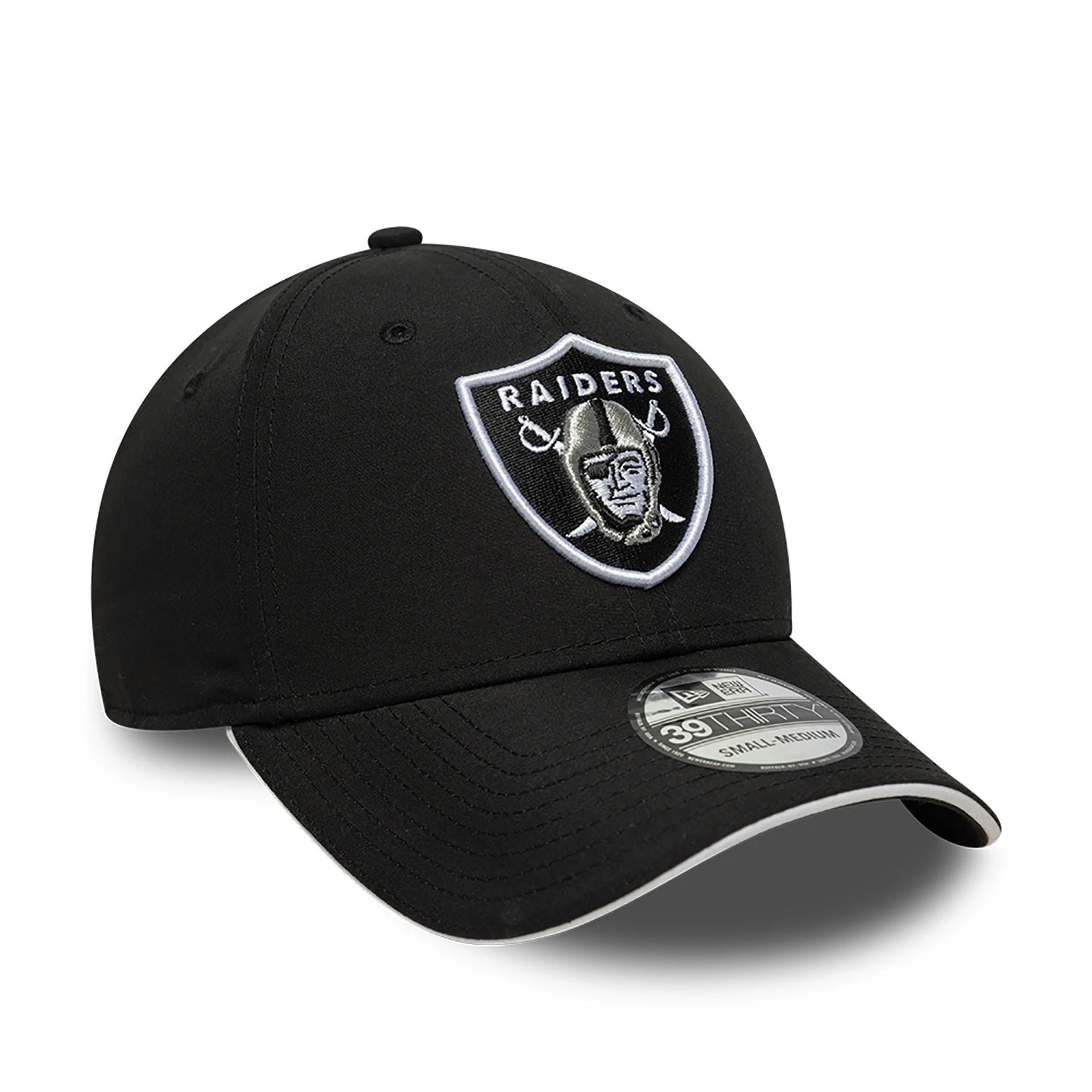 This is a Las Vegas Raiders Team Colour Black 39THIRTY Stretch-Fit Cap 3