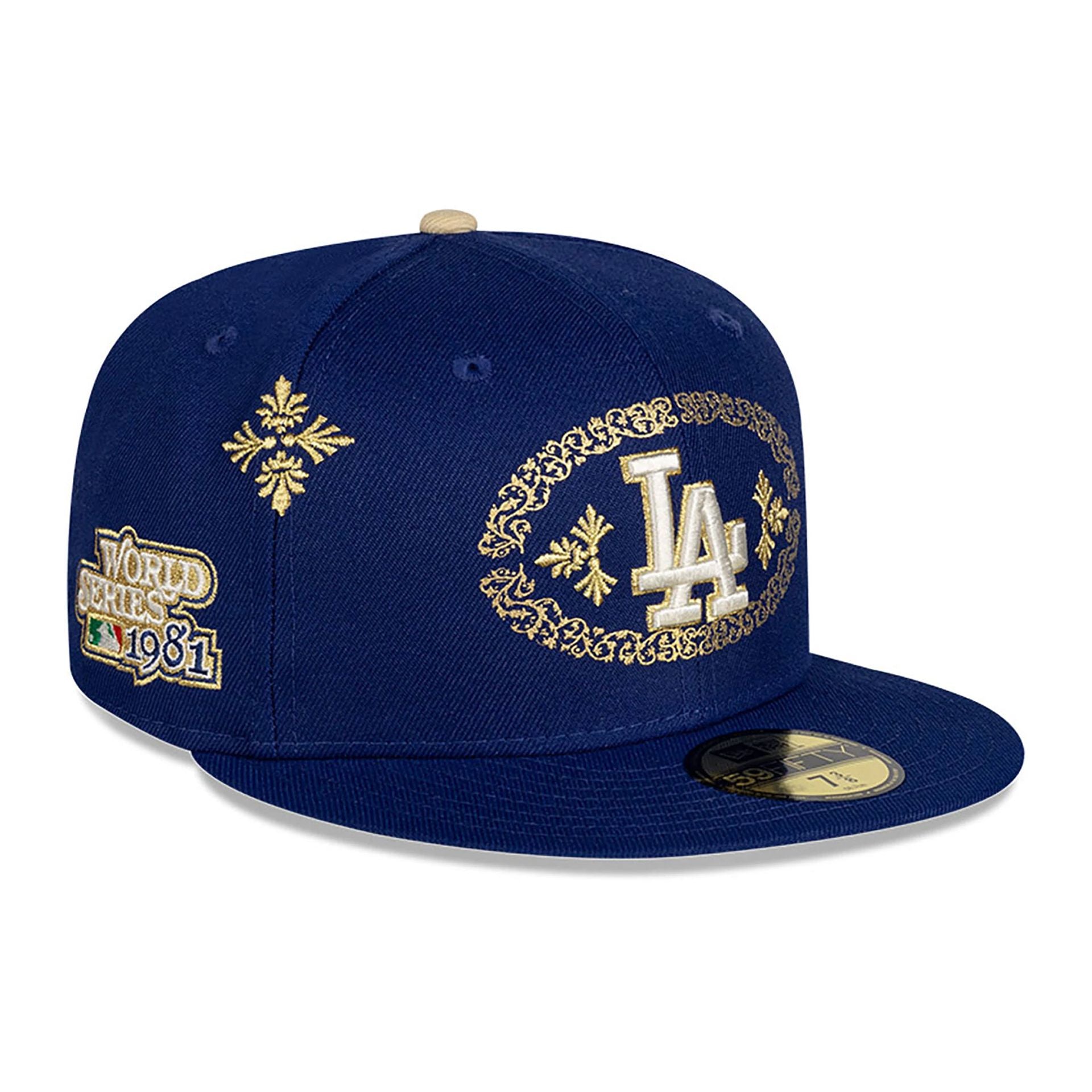 This is a LA Dodgers Charro Dark Blue 59FIFTY Fitted Cap 1