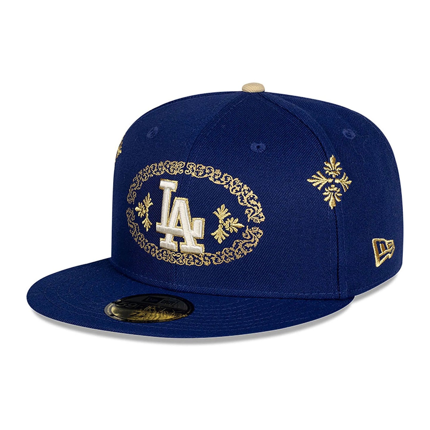 This is a LA Dodgers Charro Dark Blue 59FIFTY Fitted Cap 4