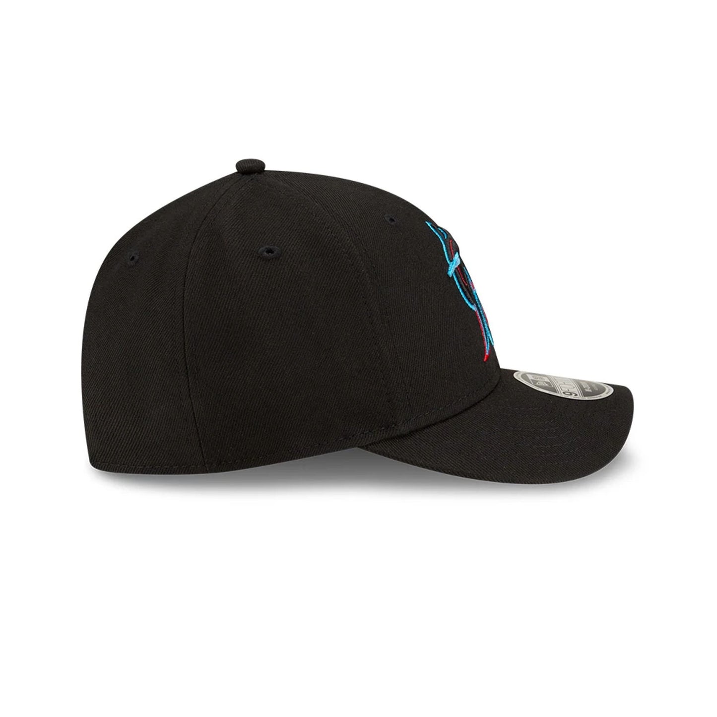 This is a Miami Marlins MLB Player Replica Black 9FORTY M-Crown Adjustable Cap 6