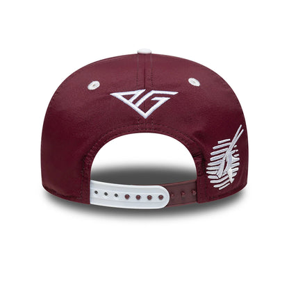 This is a Alpine Racing x Qatar Pierre Gasly Dark Red 9FIFTY Snapback Cap 5