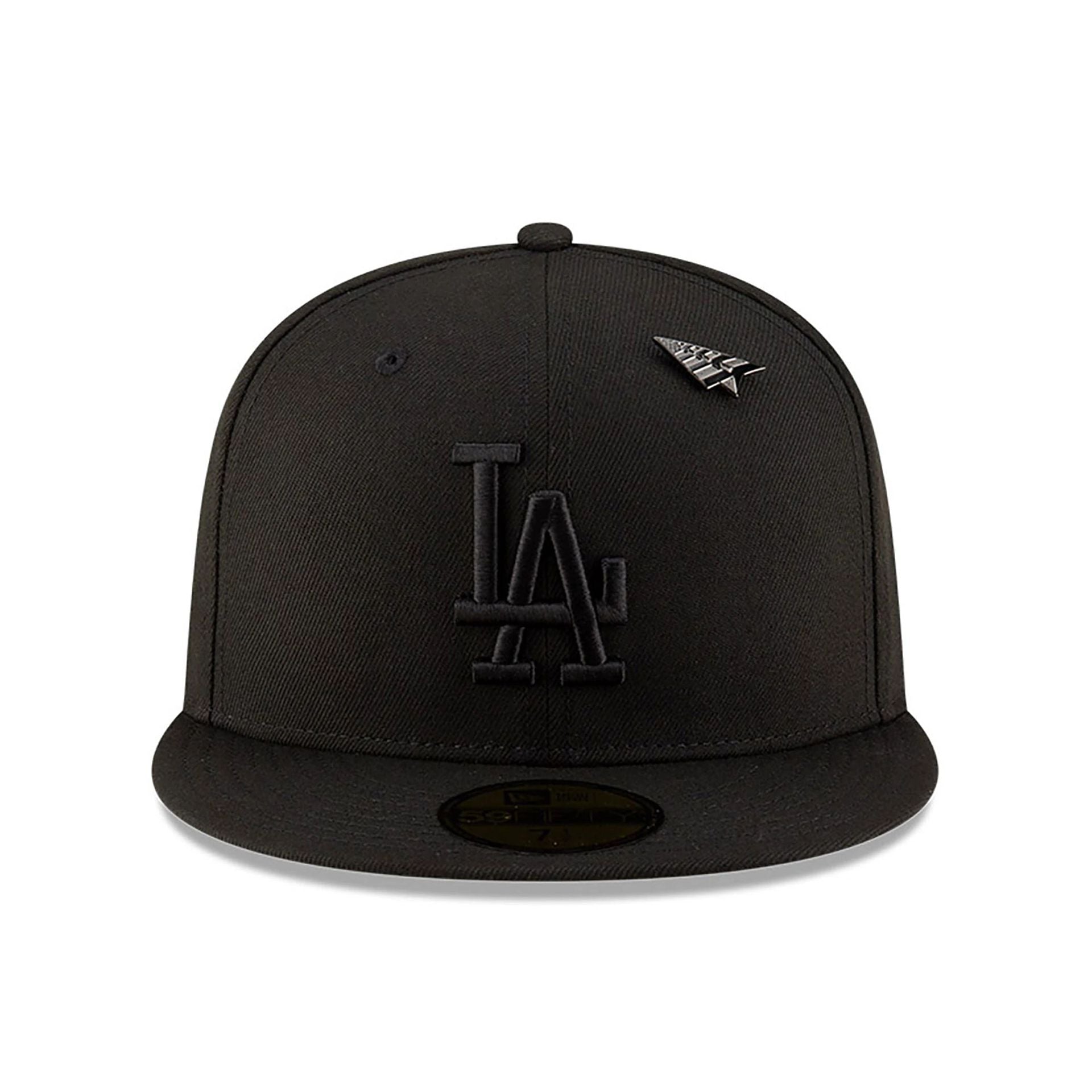 This is a LA Dodgers Paper Planes x MLB Black 59FIFTY Fitted Cap 3