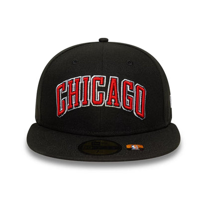 This is a Chicago Bulls NBA Statement Black 59FIFTY Fitted Cap 3