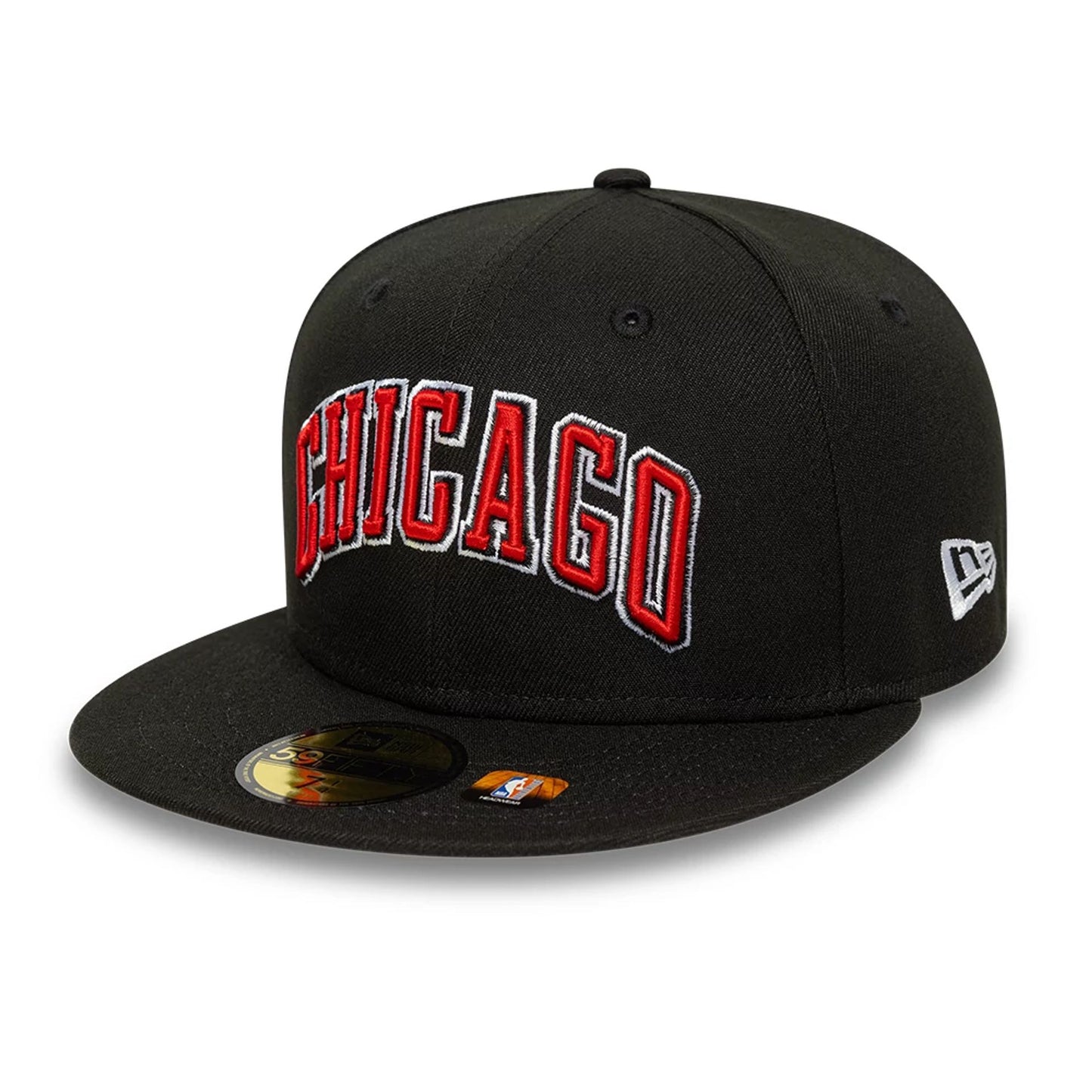 This is a Chicago Bulls NBA Statement Black 59FIFTY Fitted Cap 4