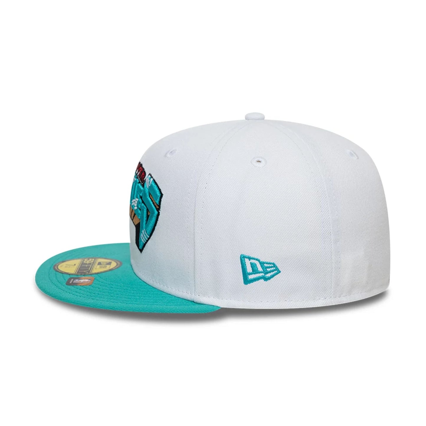 This is a Memphis Grizzlies NBA Classic White 59FIFTY Fitted Cap 7