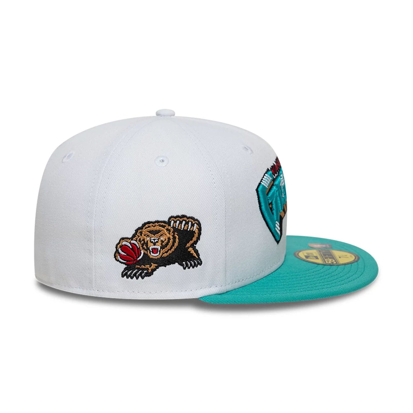 This is a Memphis Grizzlies NBA Classic White 59FIFTY Fitted Cap 5