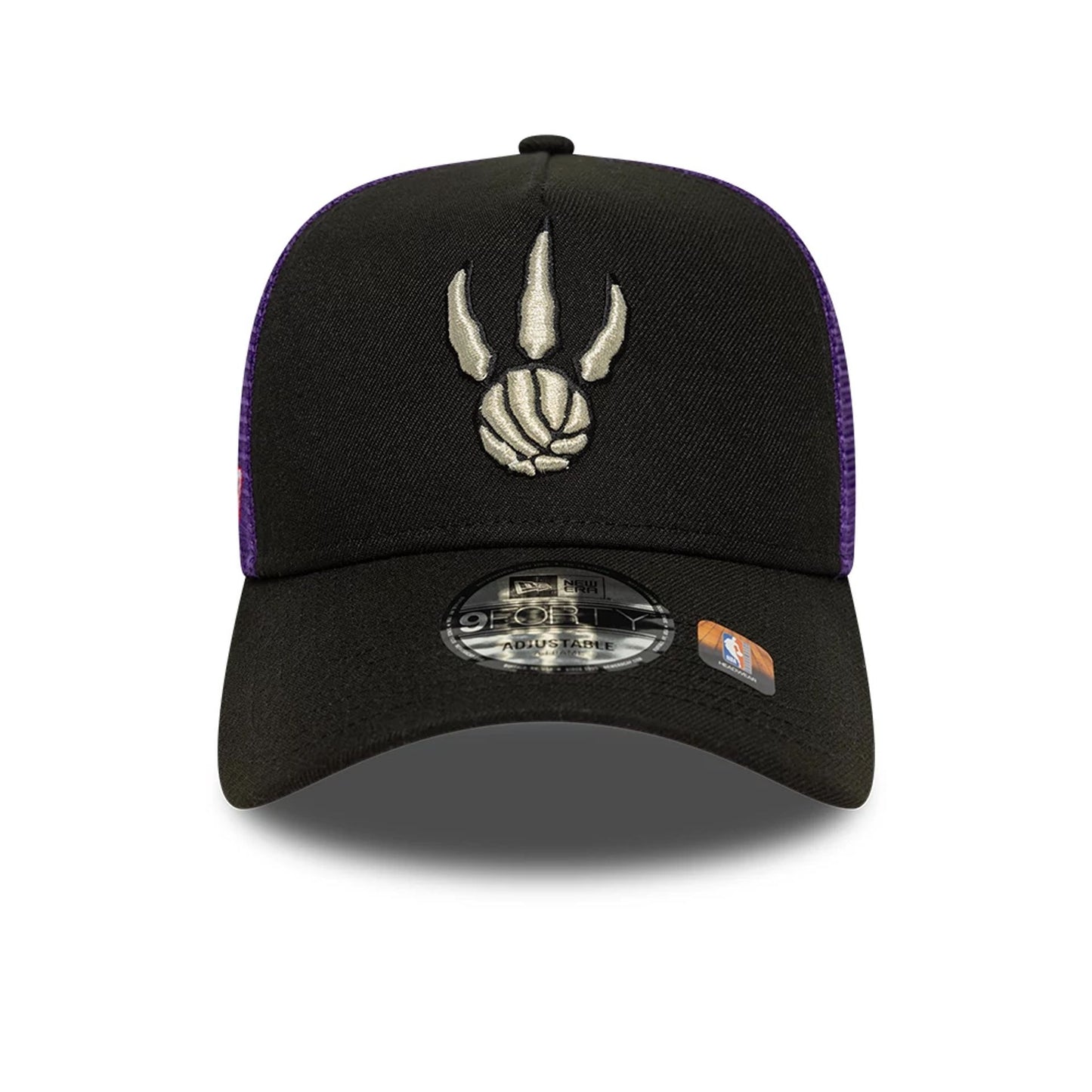 This is a Toronto Raptors NBA Classic Black 9FORTY A-Frame Trucker Adjustable Cap 2