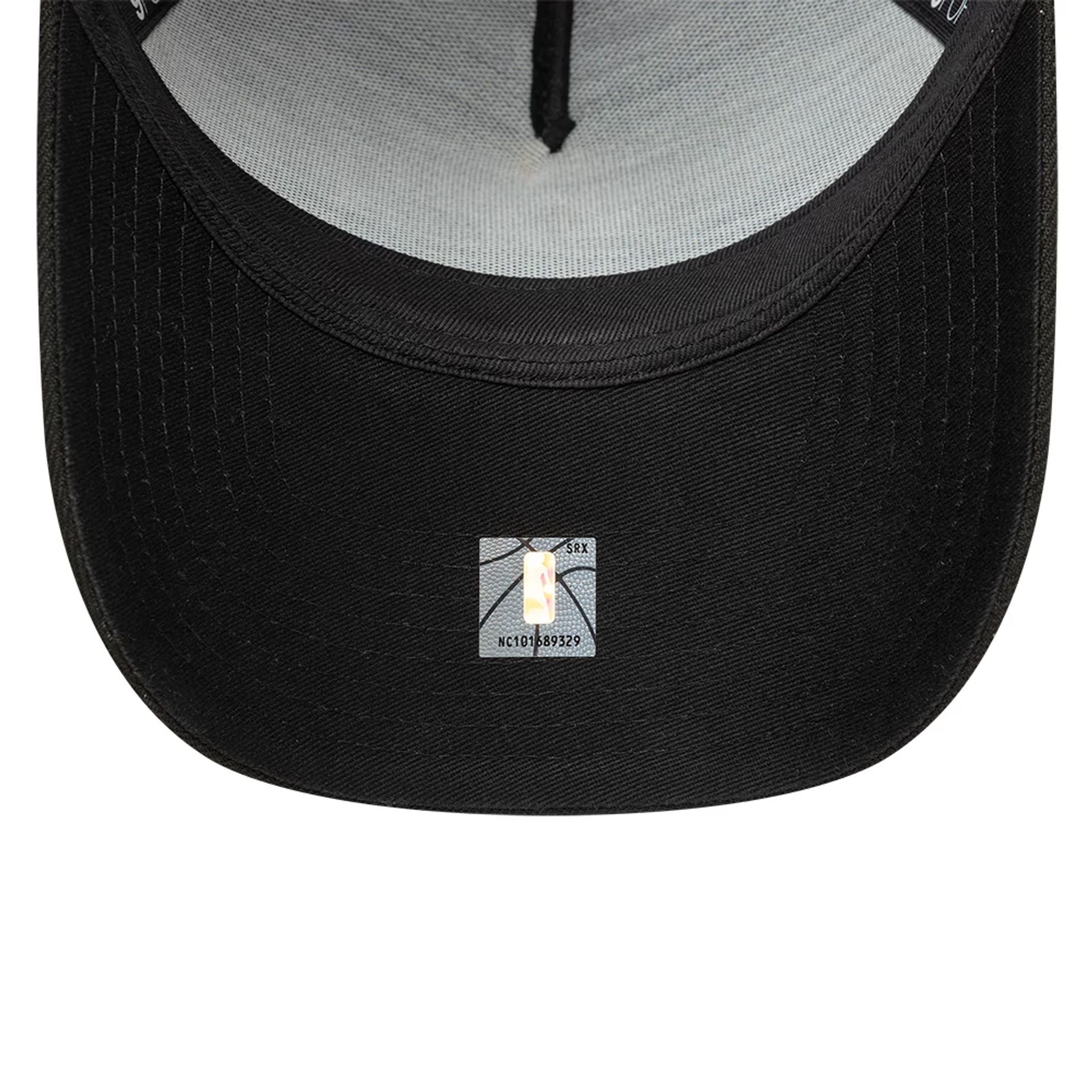 This is a Sacramento Kings NBA Classic Black 9FORTY A-Frame Trucker Adjustable Cap 5