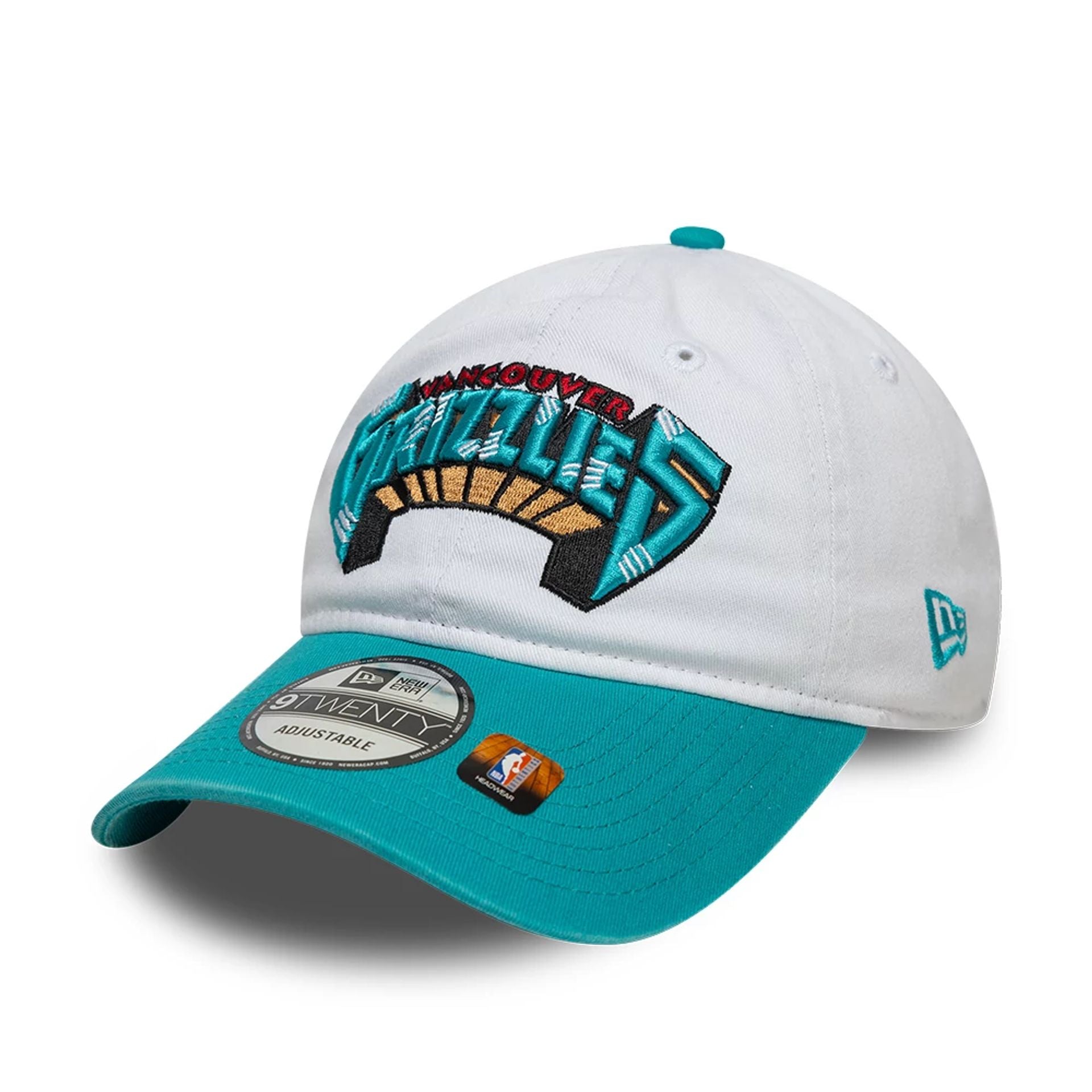 This is a Memphis Grizzlies NBA Classic White 9TWENTY Adjustable Cap 1