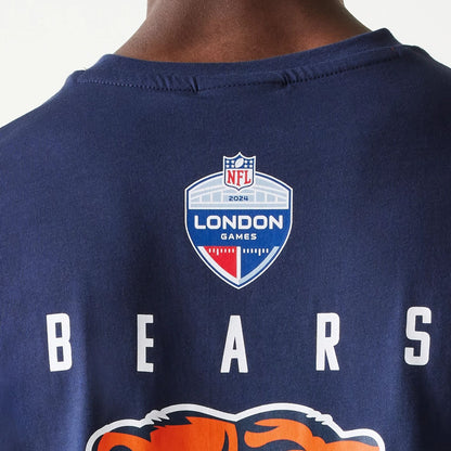 The Male model is wearing Chicago Bears NFL Games Slogan Navy Oversized T-Shirt 3