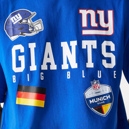 The Male model is wearing New York Giants NFL Games Collegiate Blue Oversized T-Shirt 3