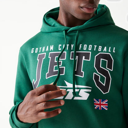 The Male model is wearing New York Jets NFL Games Slogan Green Pullover Hoodie 5