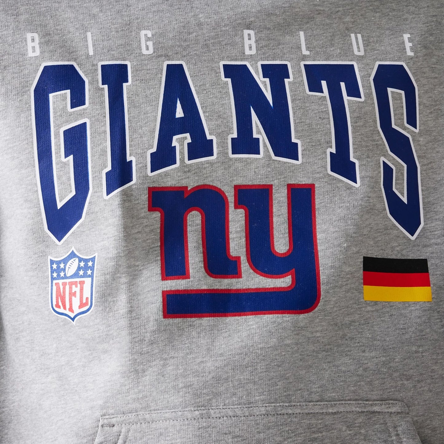 The Male model is wearing New York Giants NFL Games Slogan Grey Pullover Hoodie 5