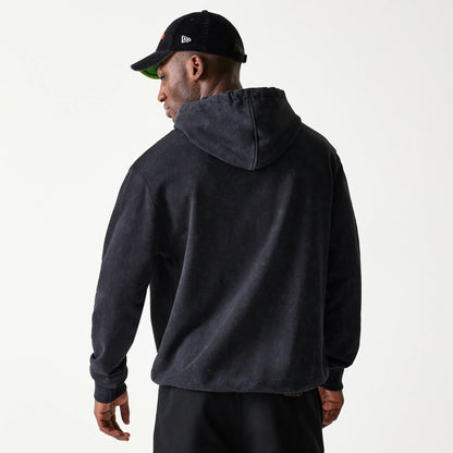 The Male model is wearing Chicago Bears NFL Games Premium Apparel Black Oversized Pullover Hoodie 7