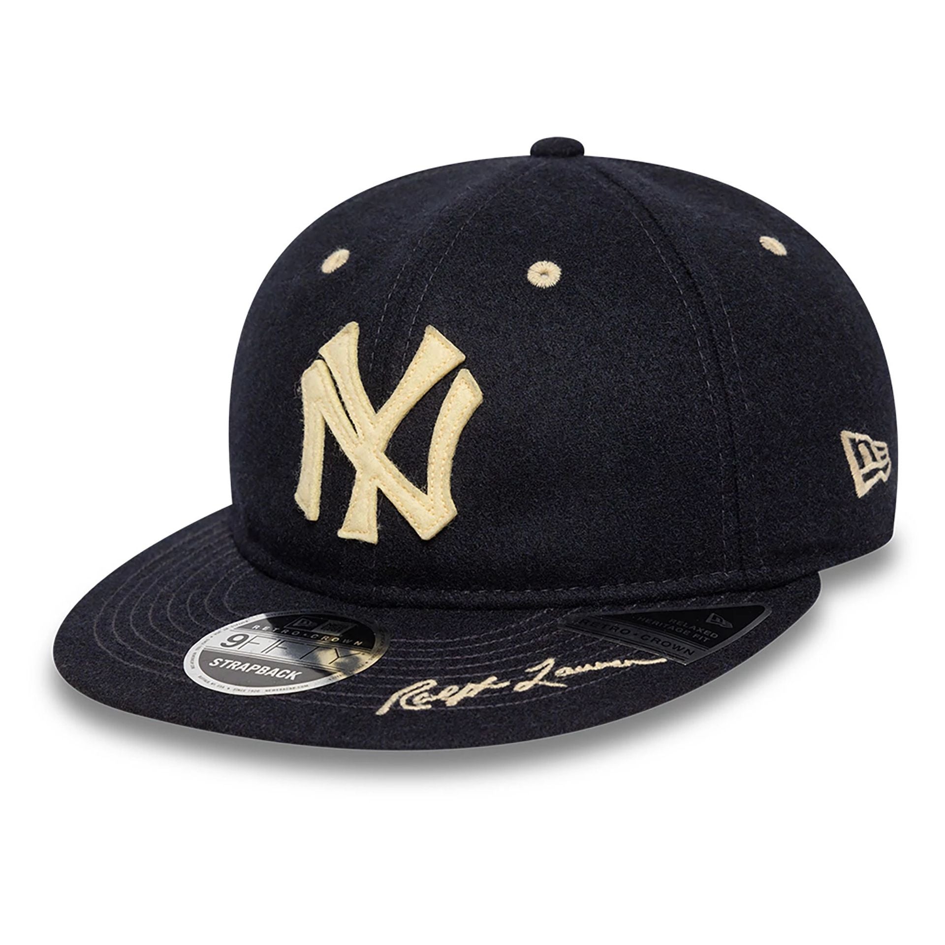 This is a Ralph Lauren x MLB New York Yankees Navy Retro Crown 9FIFTY Snapback Cap 4